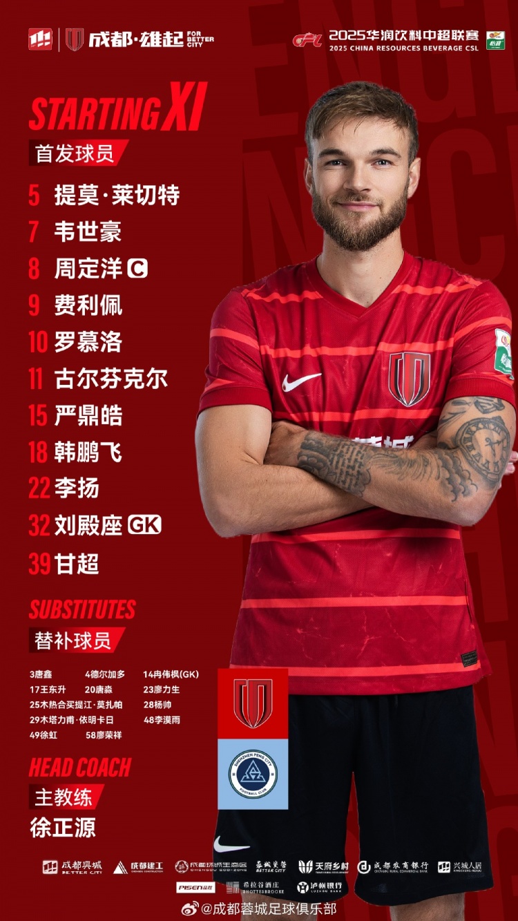 赛事 杆位名单出炉!成都,雄起!