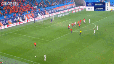 太刺激了！莱昂纳多第40分钟危险区域  外轰出世界波，海港3-2海牛