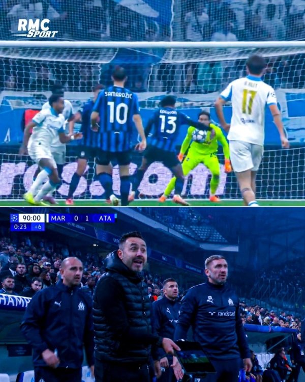马赛冤！埃德森危险区域  内手球运动  未判点，随即亚特兰大远射致胜球